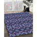 Patterned Periwinkle Purple Rug in Family Room, pat2526blu