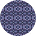 Square Patterned Periwinkle Purple Rug, pat2526blu