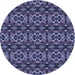 Square Machine Washable Transitional Periwinkle Purple Rug in a Living Room, wshpat2526blu