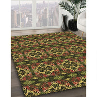 Patterned Red Rug, pat2526brn