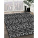 Patterned Charcoal Black Rug in Family Room, pat2526gry