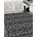 Machine Washable Transitional Charcoal Black Rug in a Family Room, wshpat2526gry