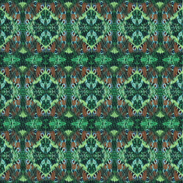 Patterned Medium Sea Green Rug, pat2526lblu