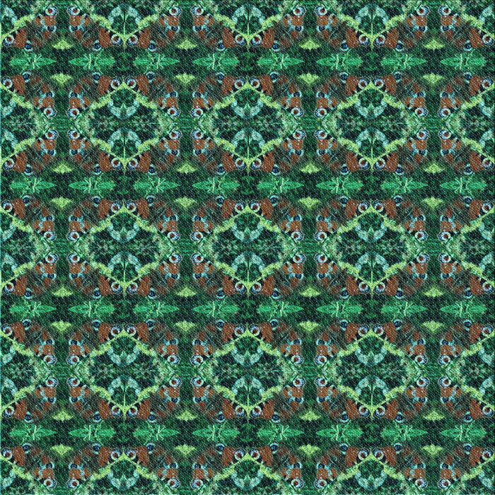 Round Machine Washable Transitional Medium Sea Green Rug, wshpat2526lblu