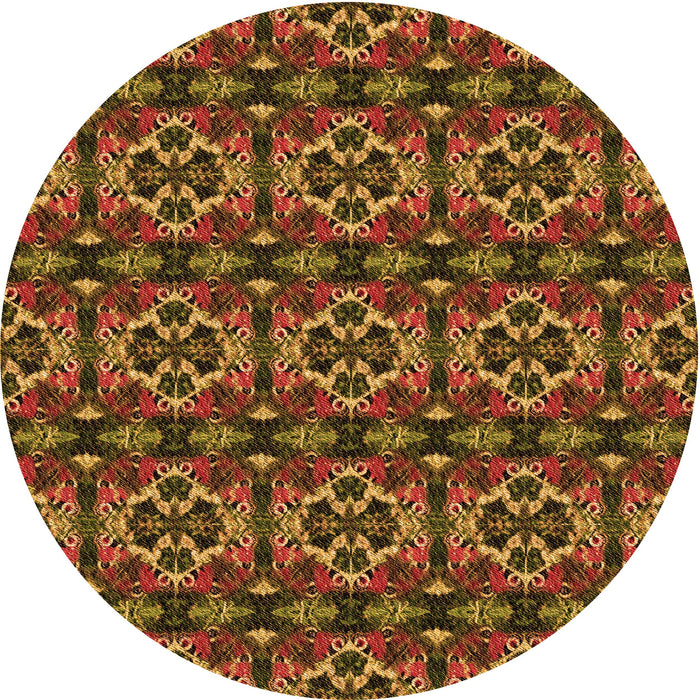 Square Machine Washable Transitional Sedona Brown Rug in a Living Room, wshpat2526org