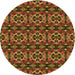 Square Machine Washable Transitional Sedona Brown Rug in a Living Room, wshpat2526org