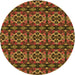 Square Patterned Sedona Brown Rug, pat2526org