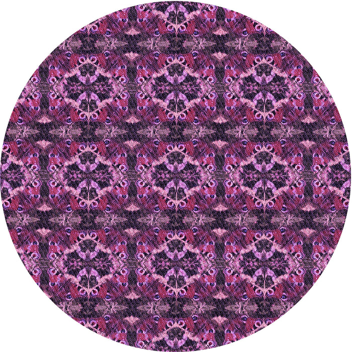 Square Patterned Orchid Purple Rug, pat2526pur