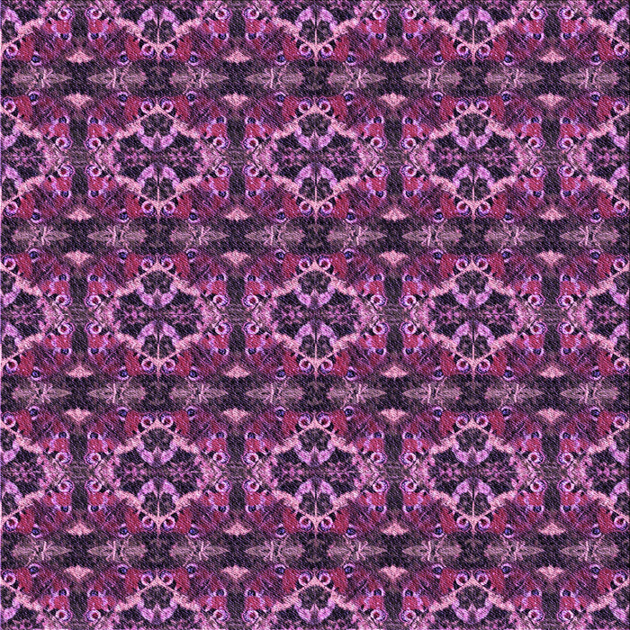 Round Patterned Orchid Purple Rug, pat2526pur