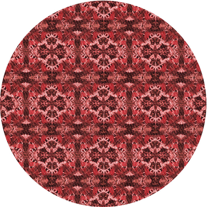 Square Patterned Cranberry Red Rug, pat2526rd