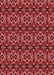 Machine Washable Transitional Cranberry Red Rug, wshpat2526rd