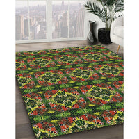 Patterned Red Novelty Rug, pat2526