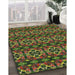 Patterned Red Novelty Rug in Family Room, pat2526