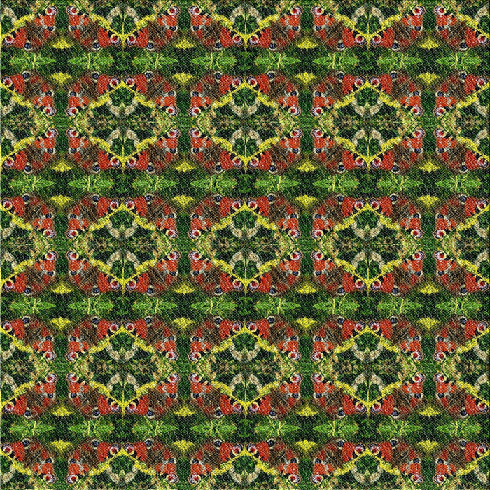 Square Patterned Red Novelty Rug, pat2526