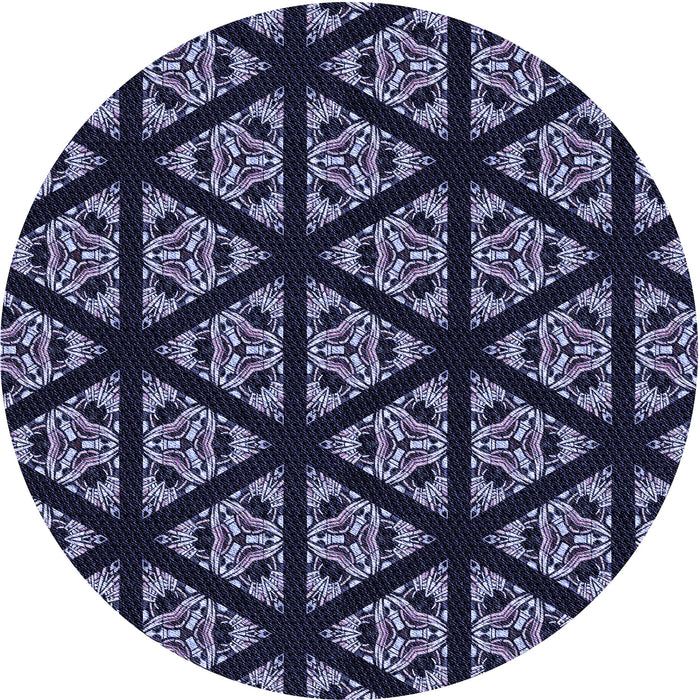 Square Patterned Periwinkle Purple Rug, pat2527blu