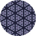 Square Patterned Periwinkle Purple Rug, pat2527blu