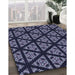 Patterned Periwinkle Purple Rug in Family Room, pat2527blu