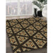 Patterned Black Brown Rug in Family Room, pat2527brn