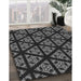 Patterned Gray Rug in Family Room, pat2527gry