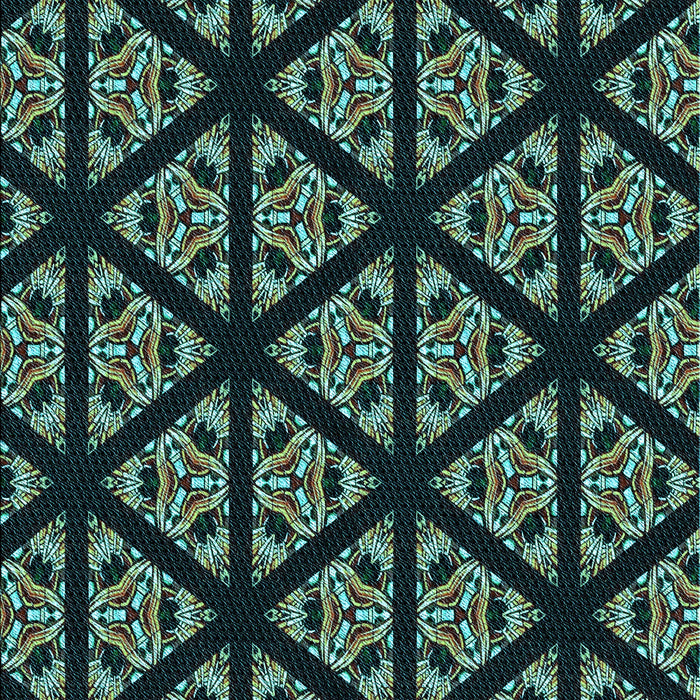 Patterned Mint Green Rug, pat2527lblu