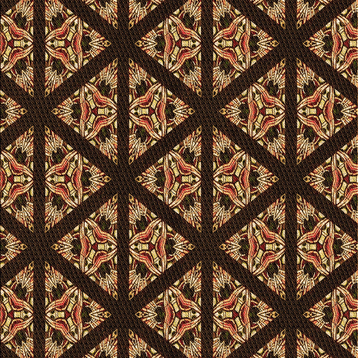 Patterned Black Brown Rug, pat2527org