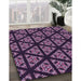 Patterned Orchid Purple Rug in Family Room, pat2527pur