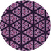 Square Patterned Orchid Purple Rug, pat2527pur