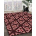 Machine Washable Transitional Indian Red Rug in a Family Room, wshpat2527rd