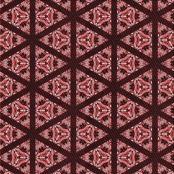 Round Patterned Red Rug, pat2527rd