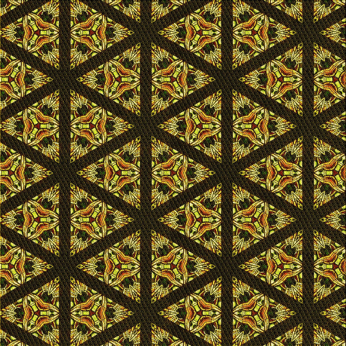 Round Patterned Black Brown Rug, pat2527yw