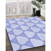 Patterned Lavender Blue Rug in Family Room, pat2528blu