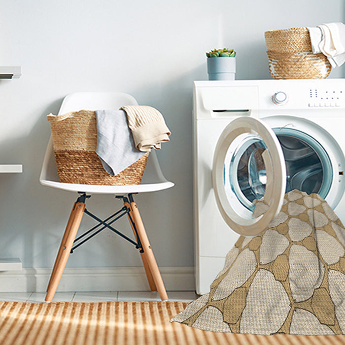 Machine Washable Transitional Peru Brown Rug in a Washing Machine, wshpat2528brn