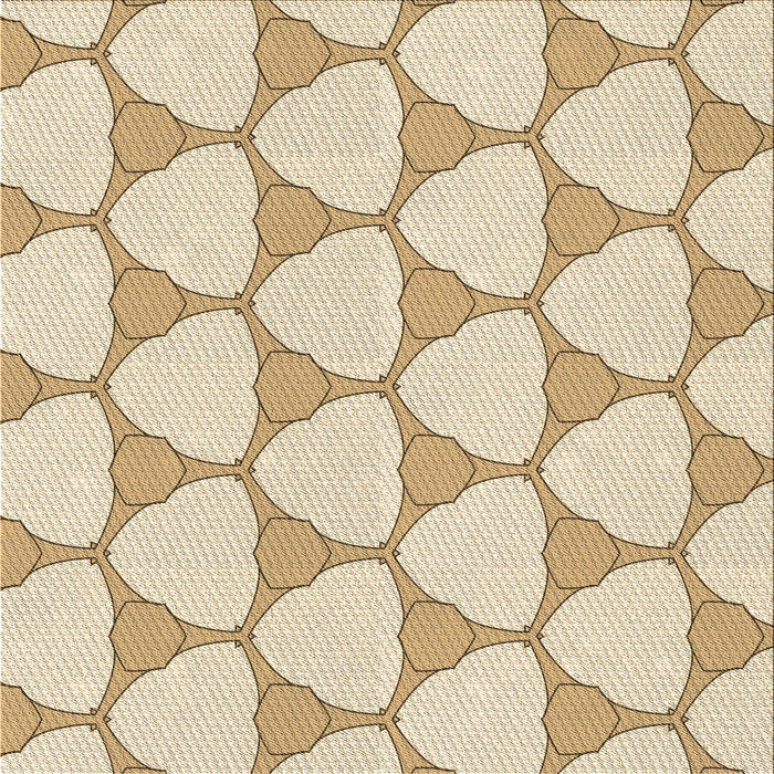 Round Patterned Peru Brown Rug, pat2528brn