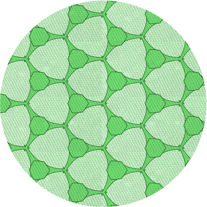 Square Patterned Green Rug, pat2528grn