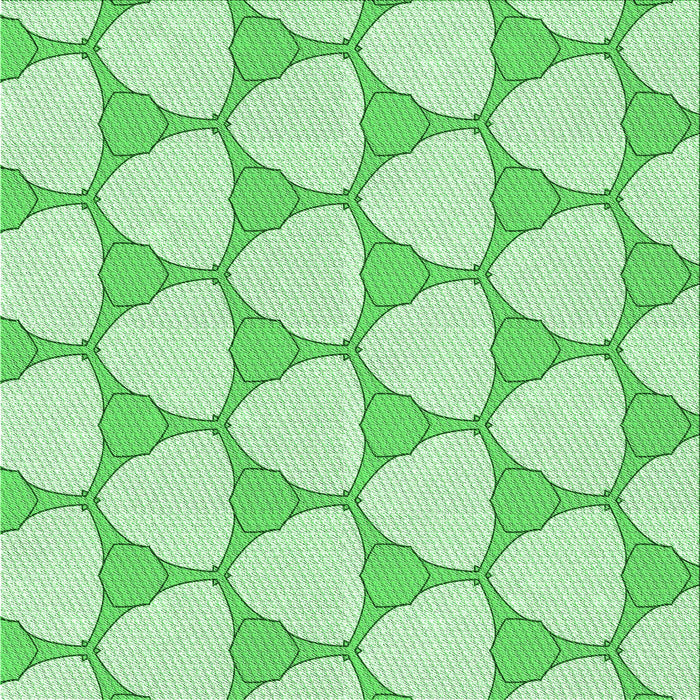 Round Patterned Green Rug, pat2528grn