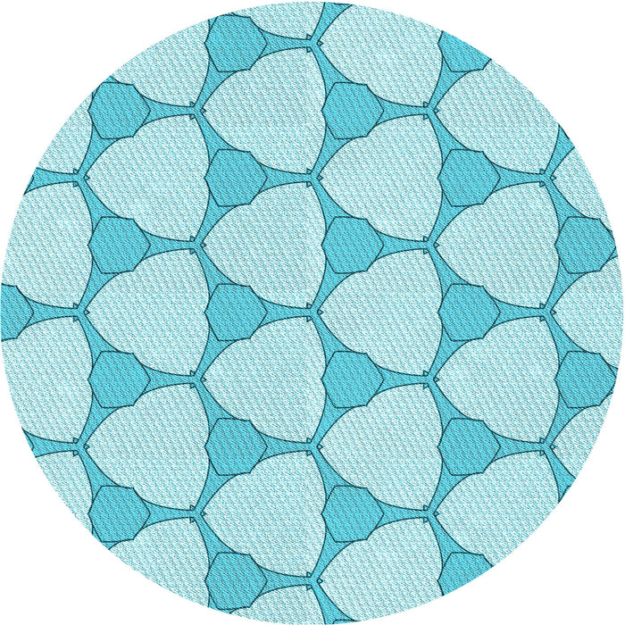 Square Patterned Blue Rug, pat2528lblu