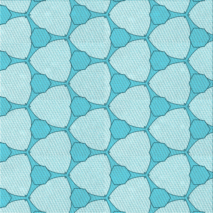 Round Machine Washable Transitional Blue Rug, wshpat2528lblu