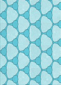 Machine Washable Transitional Blue Rug, wshpat2528lblu