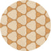 Square Patterned Golden Blonde Gold Rug, pat2528org