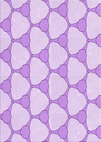 Machine Washable Transitional Purple Rug, wshpat2528pur