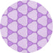 Square Patterned Purple Rug, pat2528pur