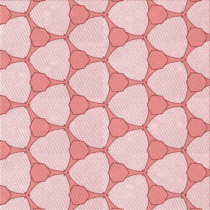 Round Patterned Light Red Pink Rug, pat2528rd