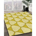 Patterned Orange Gold Rug in Family Room, pat2528yw