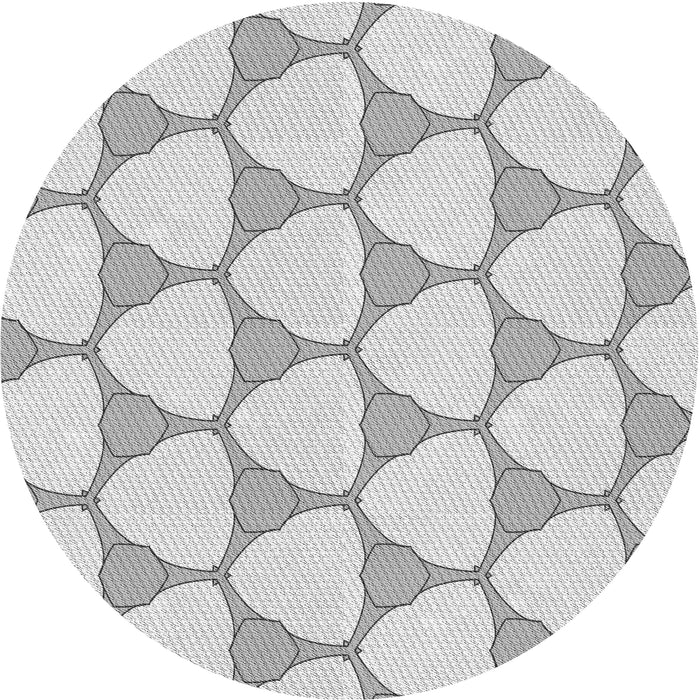 Square Machine Washable Transitional White Smoke Rug, wshpat2528