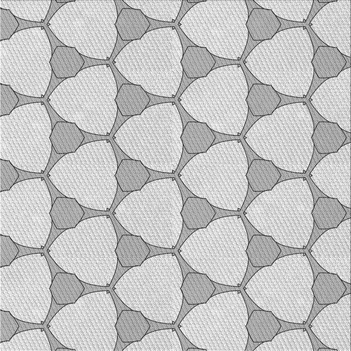 Square Patterned Off-White Novelty Rug, pat2528