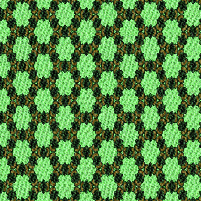 Patterned Dark Forest Green Rug, pat2529grn