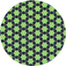 Square Patterned Green Rug, pat2529lblu