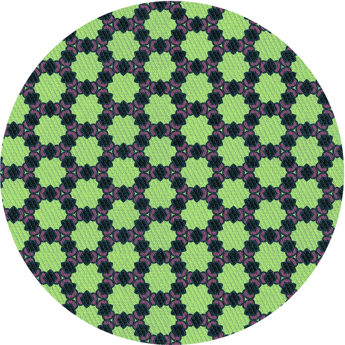 Square Machine Washable Transitional Green Rug in a Living Room, wshpat2529lblu