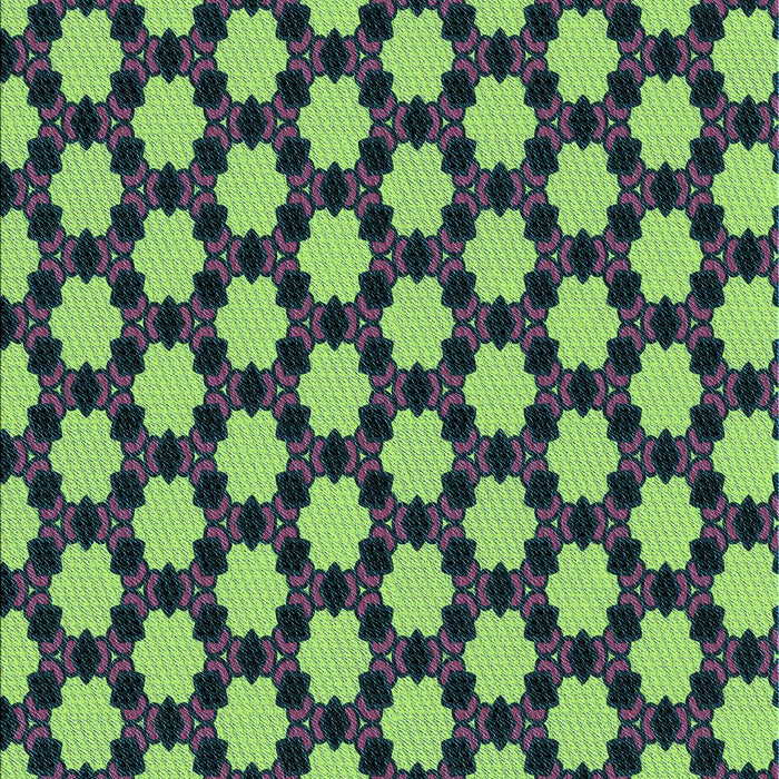 Machine Washable Transitional Green Rug, wshpat2529lblu