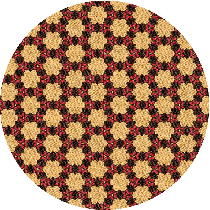 Square Patterned Yellow Rug, pat2529org